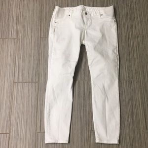 White maternity jeans